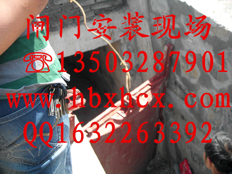 DSC鑄鐵閘門安裝現場