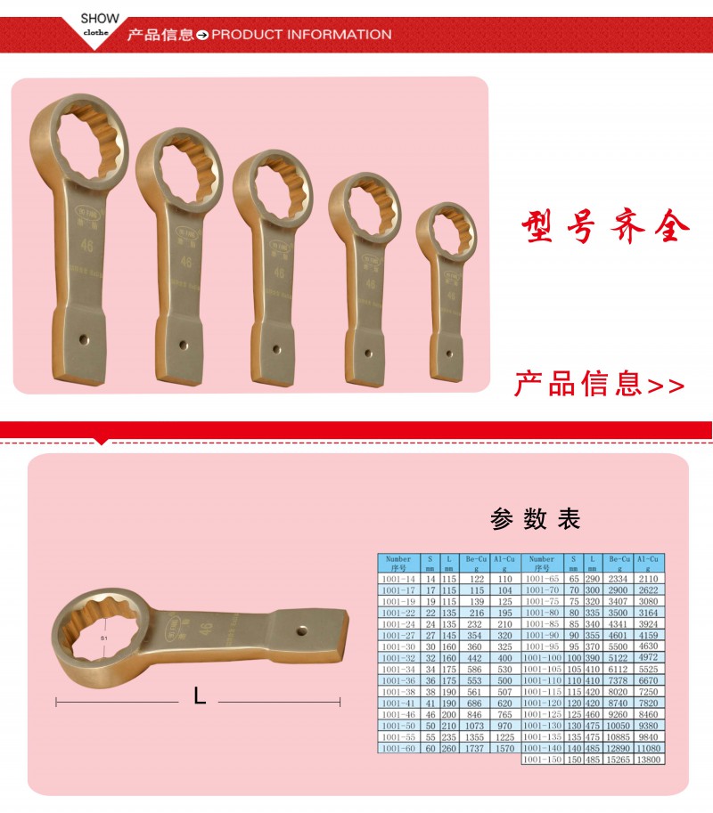 鋁銅敲擊梅花扳手3