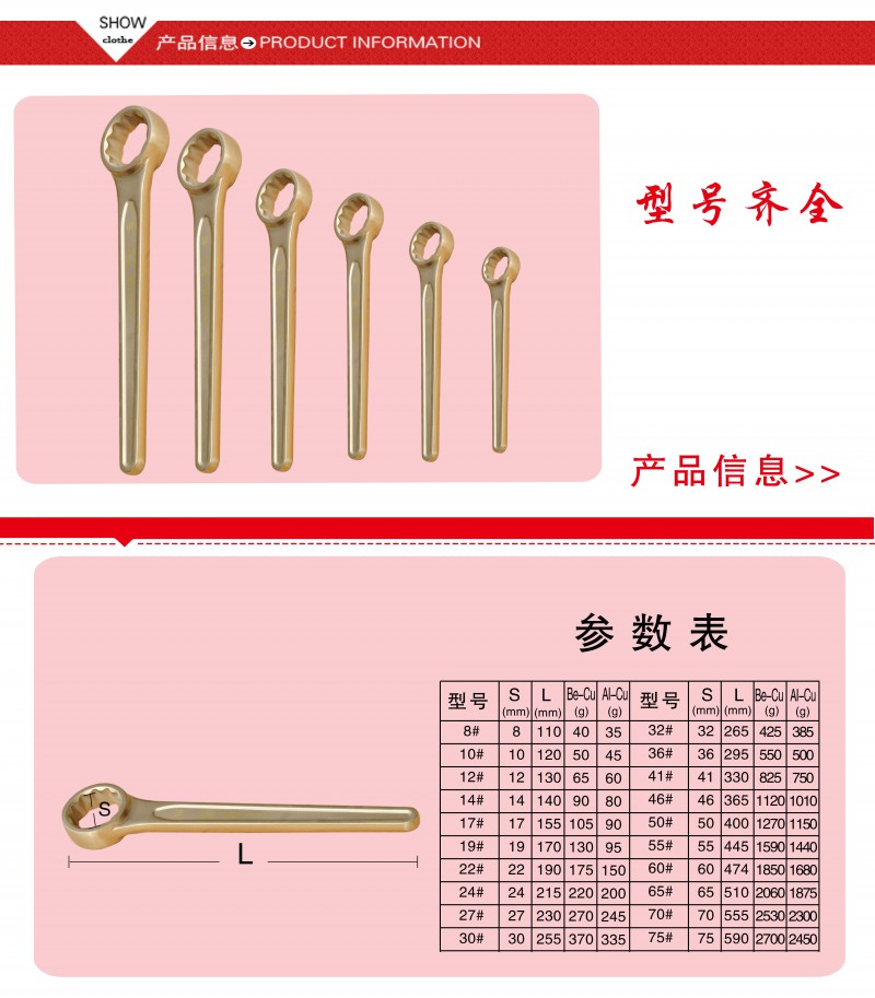 直柄單頭梅花扳手4