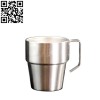 不銹鋼杯304無磁不銹鋼雙層咖啡杯300ml