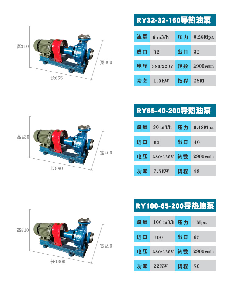 RY導熱油泵 廠家直銷 導熱油爐循環(huán)泵 批發(fā)風冷式高溫離心油泵示例圖10