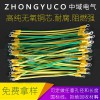 太陽能光伏黃綠接地線 定做任意孔徑和長度 國標(biāo)純銅自帶端子