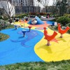 山東奧美佳塑膠籃球場  塑膠地面  硅pu籃球場 幼兒園EPDM橡膠地板