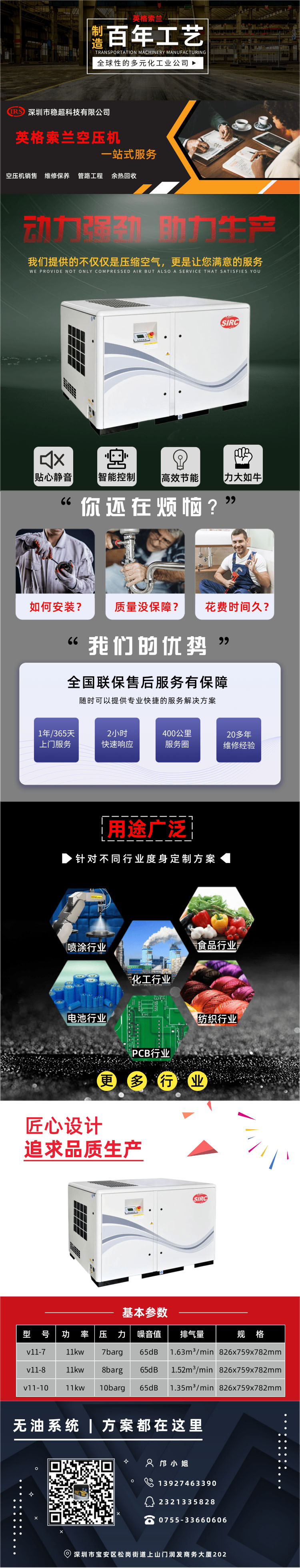 v系列螺桿式空壓機(jī)