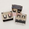 USB 2.0 5P大電流母座 180度插板 直插短體10.0mm立式快充