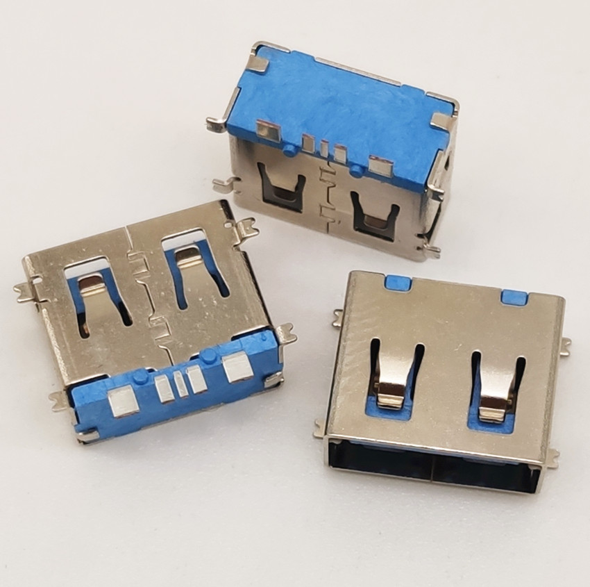 USB 2.0 5P大電流母座 四腳貼板SMT 貼片 短體10.5mm