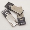 MICRO 焊線公頭 5P插頭加長外露11 13mm前五后四