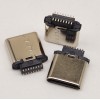立式公頭 Type-c 16P立貼插頭 加長膠芯加高墊高L=9.6mm SMT式