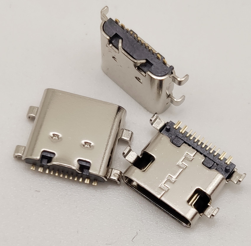Type-c 16P沉板1.1mm 長度7.96mm 單排SMT 加長母座