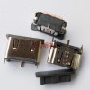 HDMI 19P立式母座 180度直立式10.5mm 三腳固定 帶防塵蓋