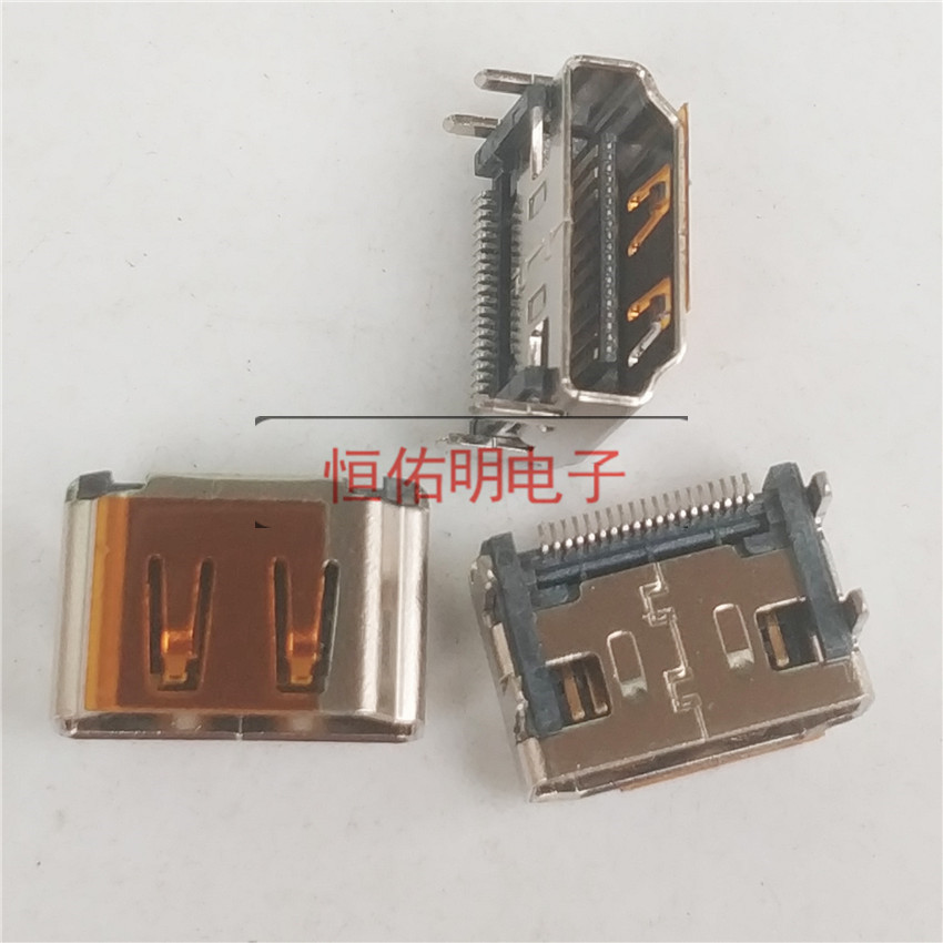 HDMI 19P貼片母座 短體10.0 單排SMT貼板 四腳插板DIP