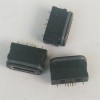 MICRO 5P防水母座 180度立式插板 直插DIP 帶膠圈