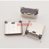 Type-c 24P夾板母座 180度DIP 夾板0.8mm 短體6.5mm