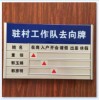 西安鋁合金去向牌工作人員去向牌值班人員提示牌|亞克力插槽展板