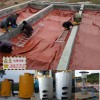 豬糞發酵沼氣池外加蓋保溫膜，確保冬季正常產氣