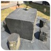 福鼎黑花崗巖加工 福鼎黑廠家石材定制 花崗巖異型加工石材圓桌石椅石桌