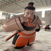 玻璃鋼人物雕塑廠家專業定做吃面人物雕像創意雕塑