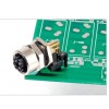 M12*1孔型彎角插座PCB電路板焊接封裝